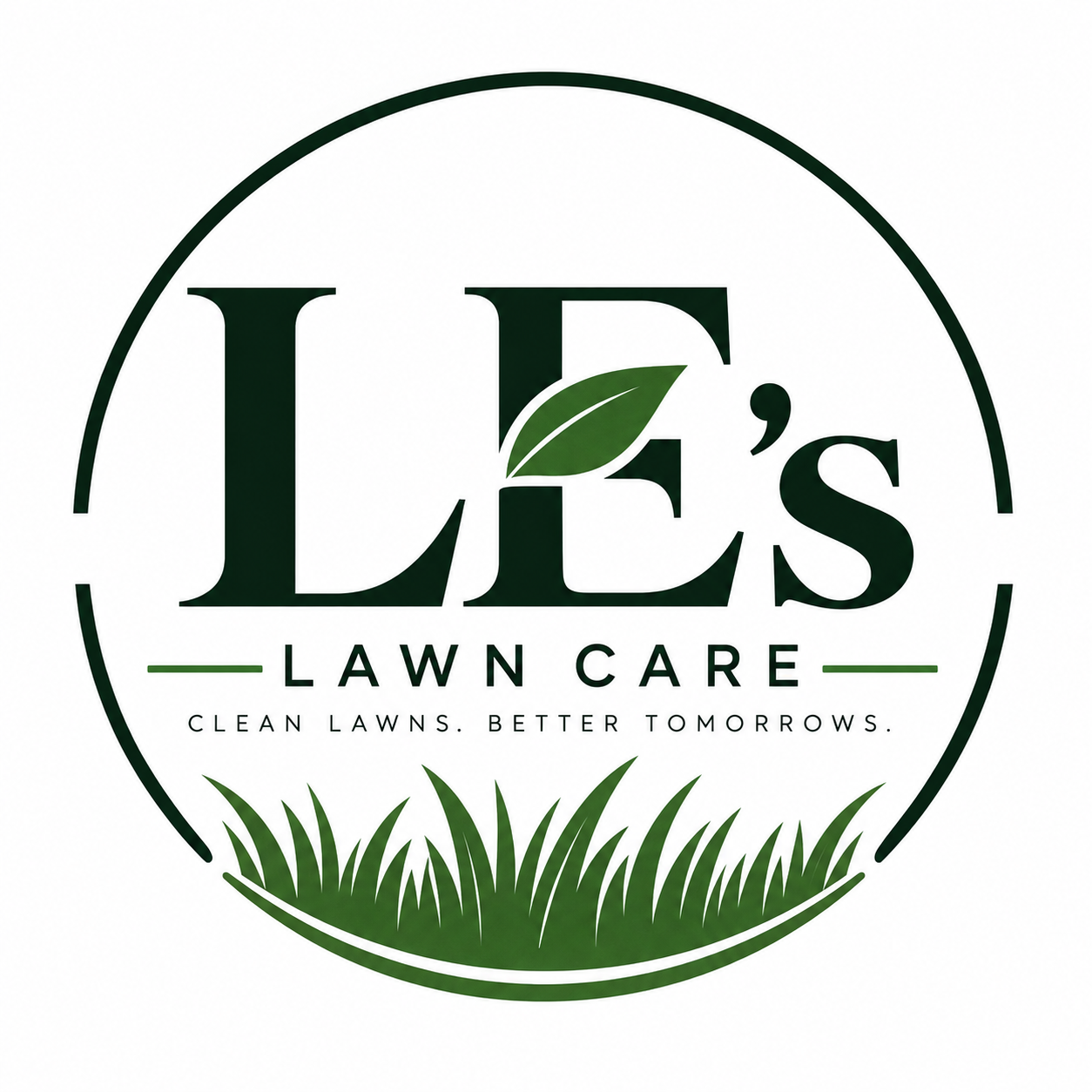 LE’s Lawn Care circular logo